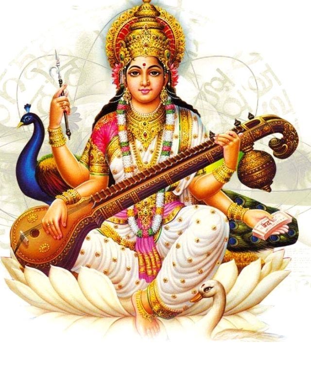 Premium AI Image | illustration of Saraswati devi Goddess Happy Vasant  Panchami