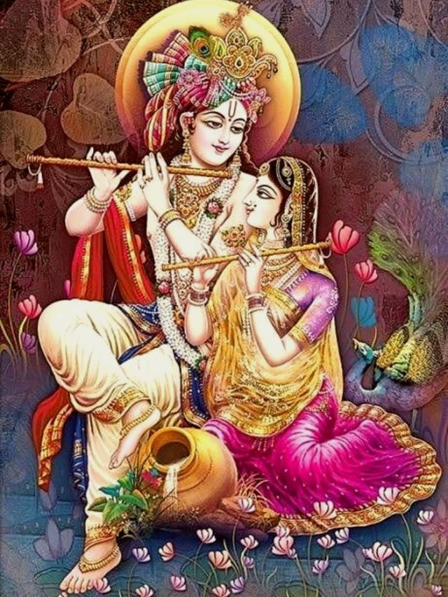 krishna radha romantic images