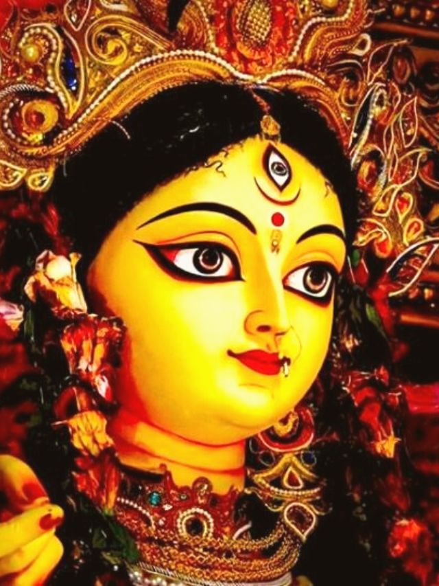 Durga idol close up photography during durga puja bengali hindu festival  4630800 Stock Photo at Vecteezy