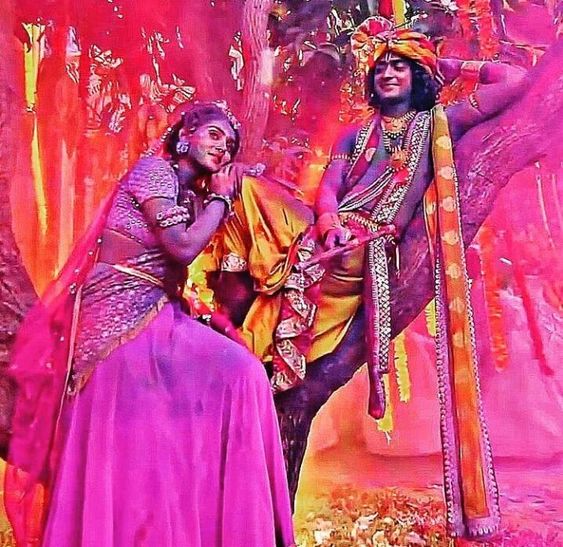 radha krishna in holi