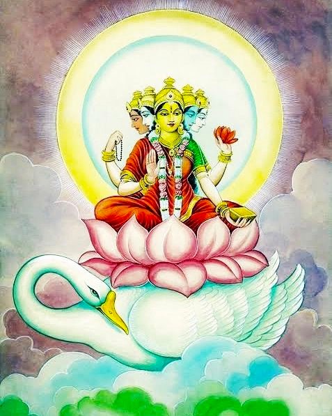 drawing image of gayatri maa