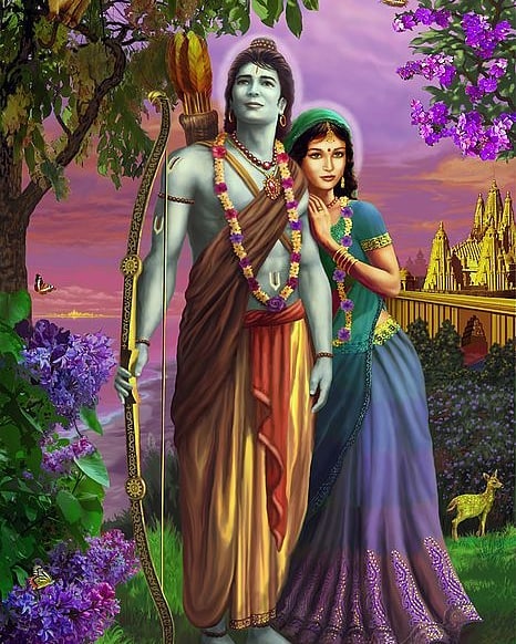 painting lord ram sita images