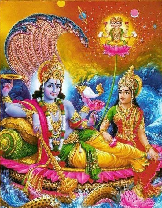 bhagwan vishnu maa laxmi photo