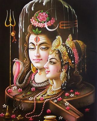 shiv parvati hd image