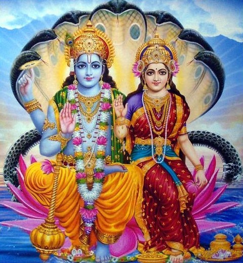 wallpaper of vishnu laxmi