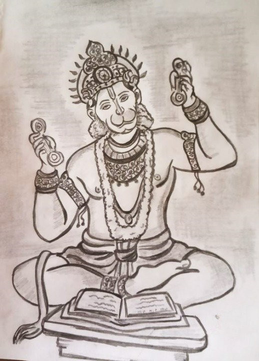 Hanuman Drawing Warrior Transparent PNG - 1024x1365 - Free Download on  NicePNG