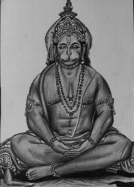 Lord Hanuman Drawing | How to draw Lord Hanuman Step by Step | Bajarang  Bali Drawing - YouTube