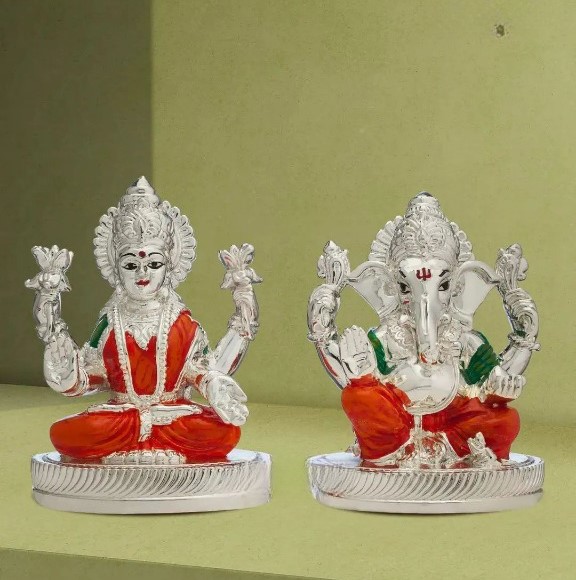 128+ Ultimate Ganesh Lakshmi Photos Collection 25 laxmi ganesh silver photo