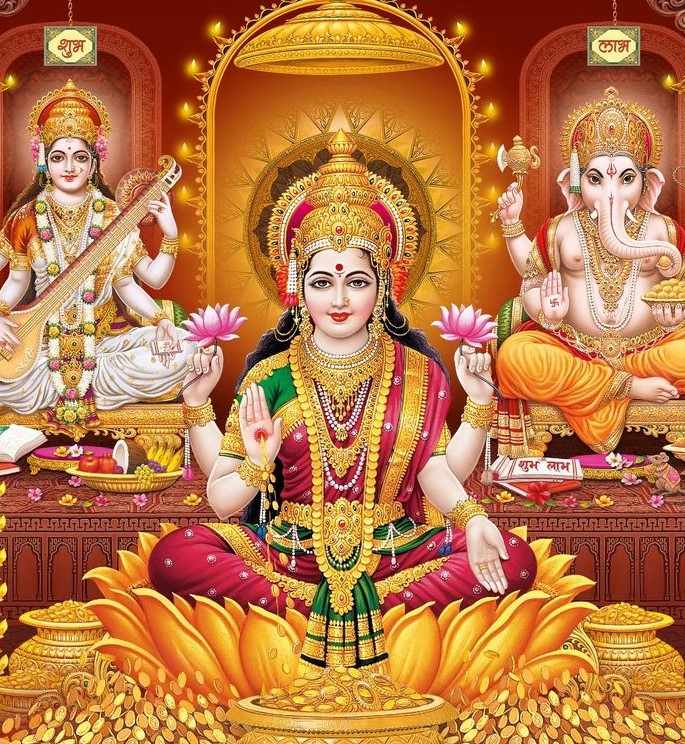 122+ HD Laxmi Ganesh and Saraswati Images Latest Collections 5 ganesh laxmi saraswati sitting position image