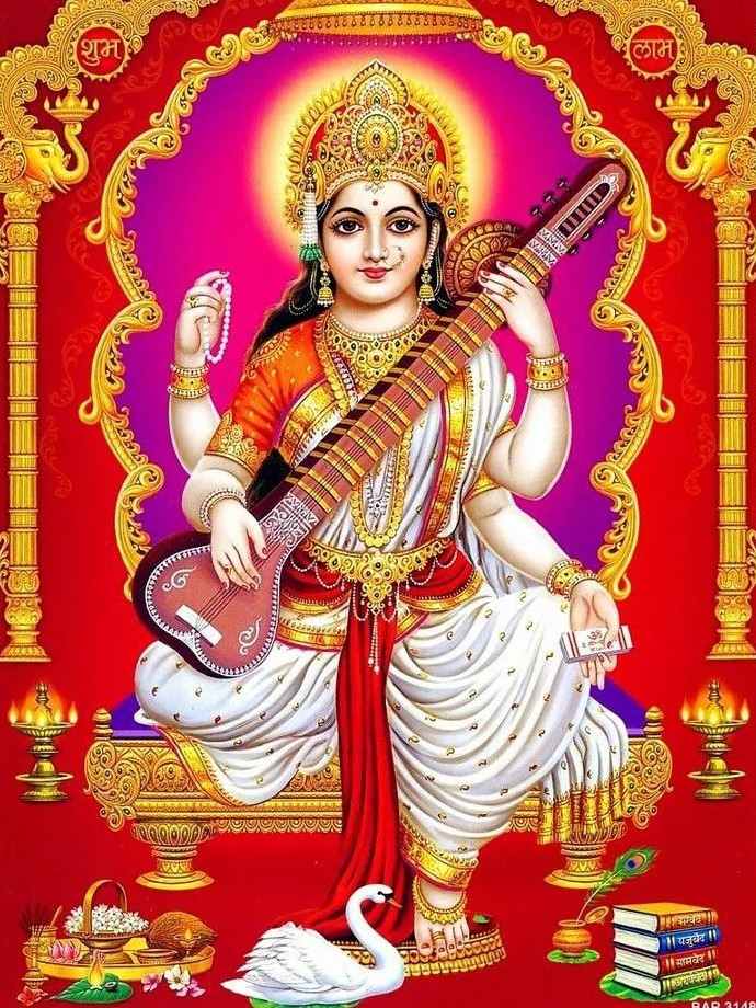 HD image of saraswati mata