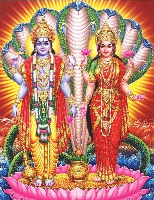 mata laxmi vishnu lord images