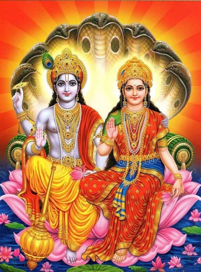 image vishnu mata laxmi