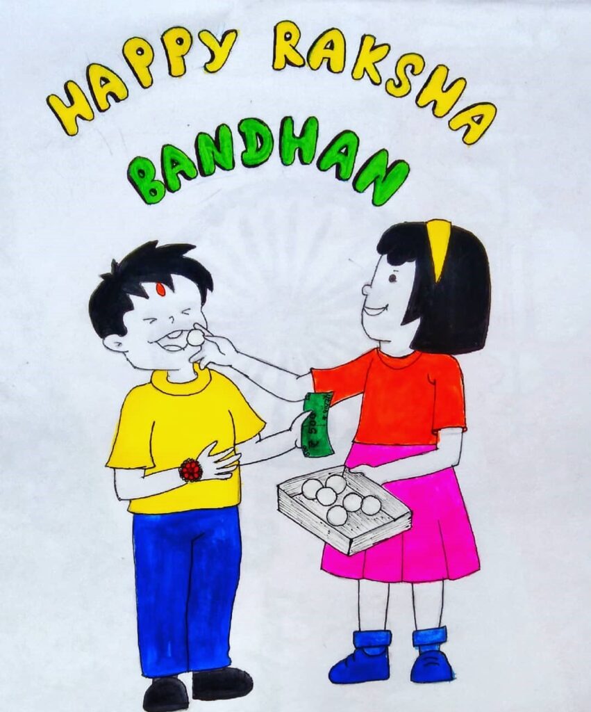 raksha bandhan cartoon image