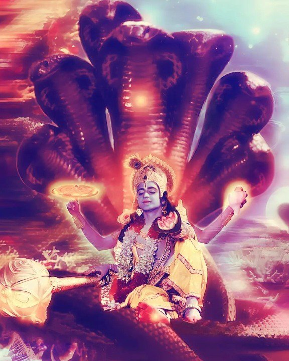 vishnu image in space